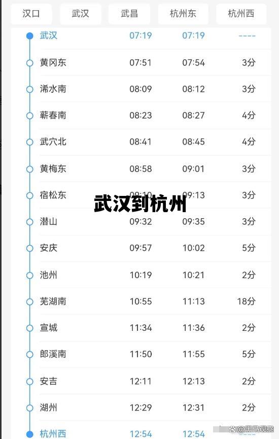 武汉到杭州_武汉到杭州火车